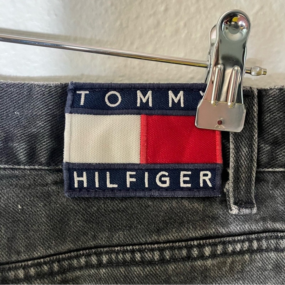 Vintage Tommy Hilfiger‎ black denim cut off shorts size 31 vintage y2k short - Picture 4 of 8